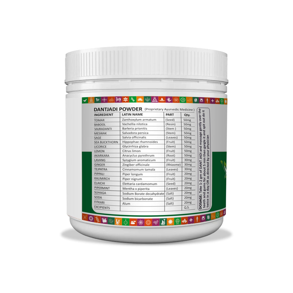 Dant Jadi - Ayurvedic Herbal Tooth Powder for Fresh Breath & Stronger Teeth
