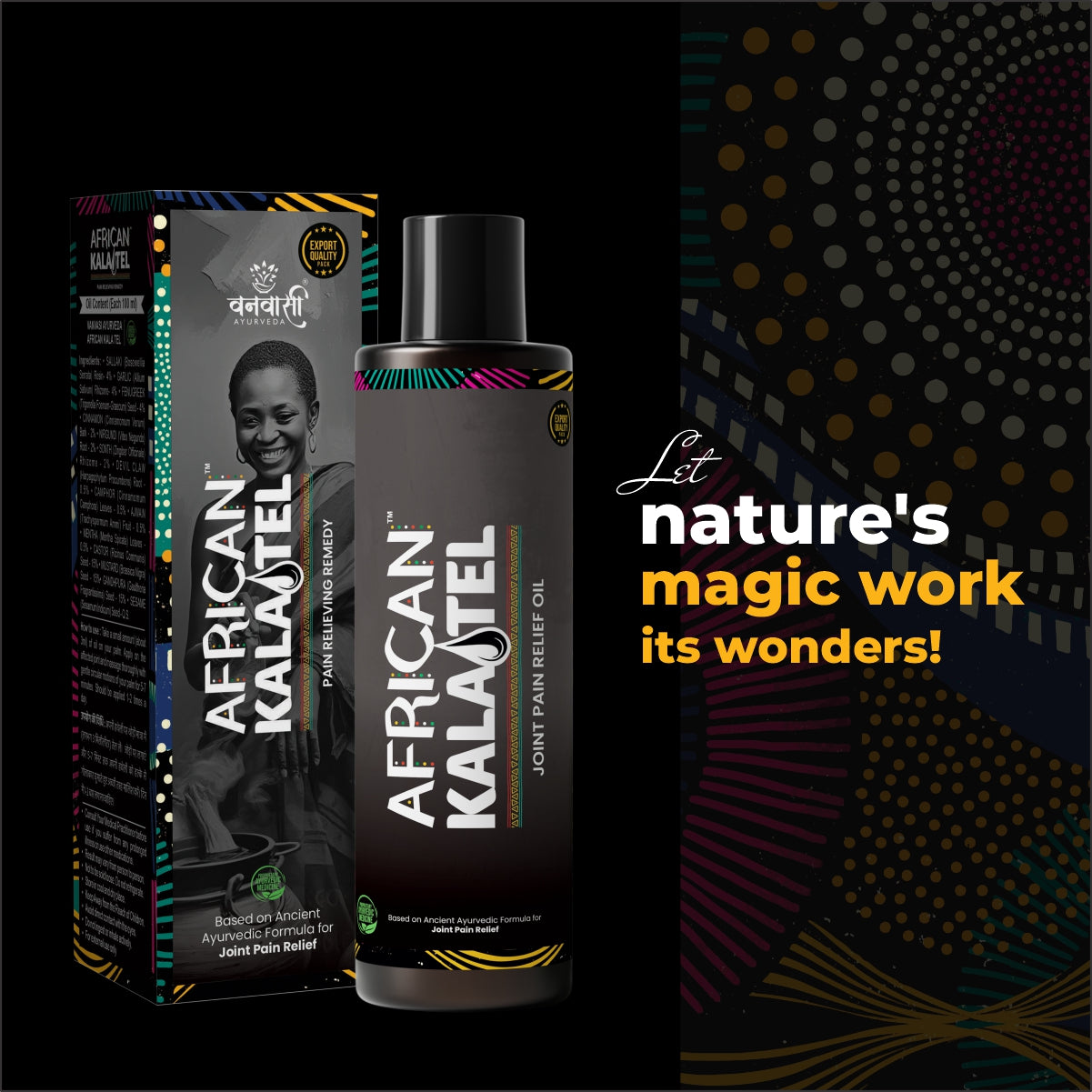 African Kala Tel - Ayurvedic Pain Relief Oil For Knee and Joint Pain - Pack of 2