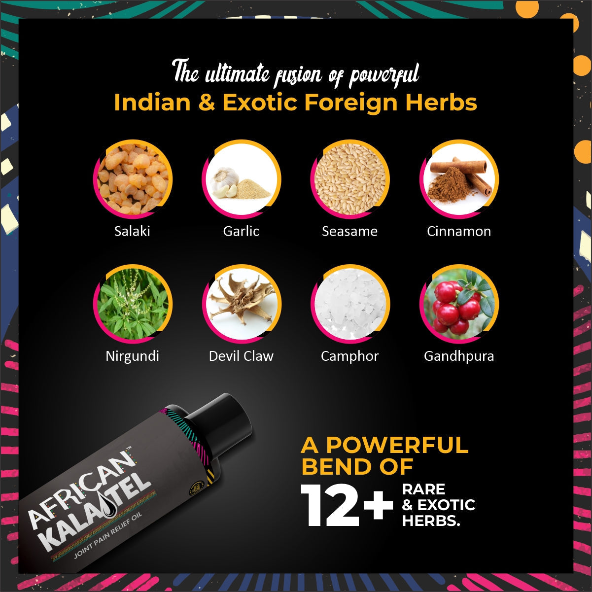 African Kala Tel - Ayurvedic Pain Relief Oil For Knee and Joint Pain - Pack of 2