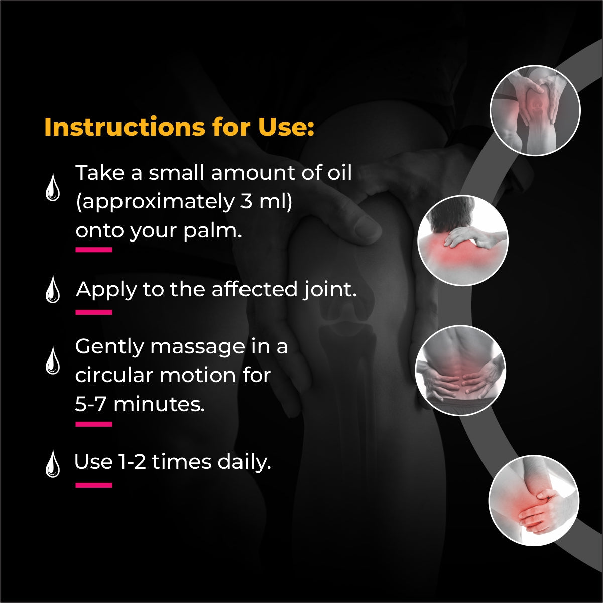 African Kala Tel - Ayurvedic Pain Relief Oil For Knee and Joint Pain - Pack of 2