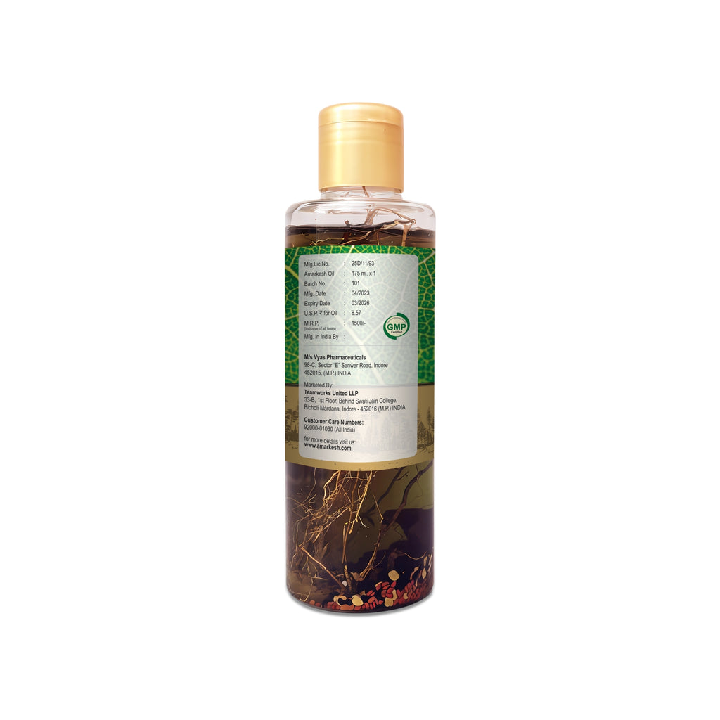 Amarkesh Adivasi Tribal Black Hair Oil & Vati for Men and Women