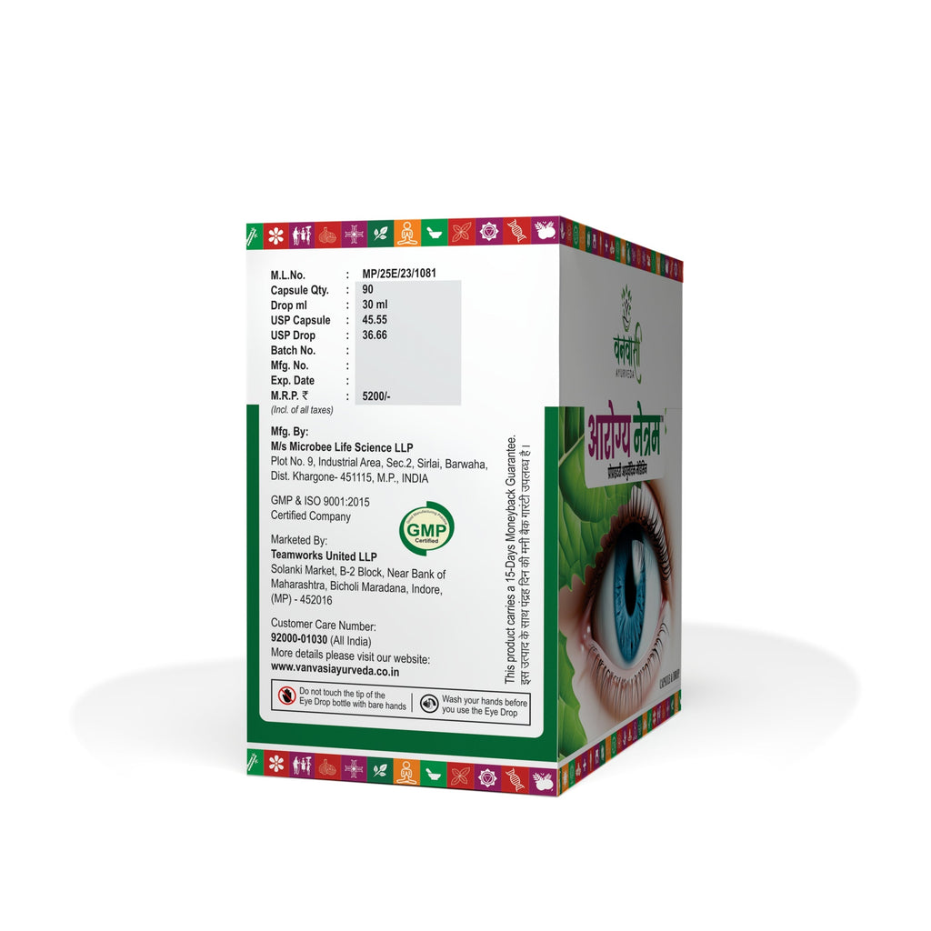 Arogya Netram Drops & Capsules for Improved Vision