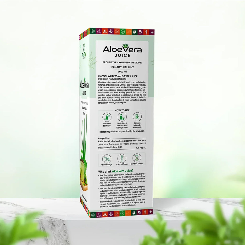 Organic aloe vera juice from Vanvasi Ayurveda