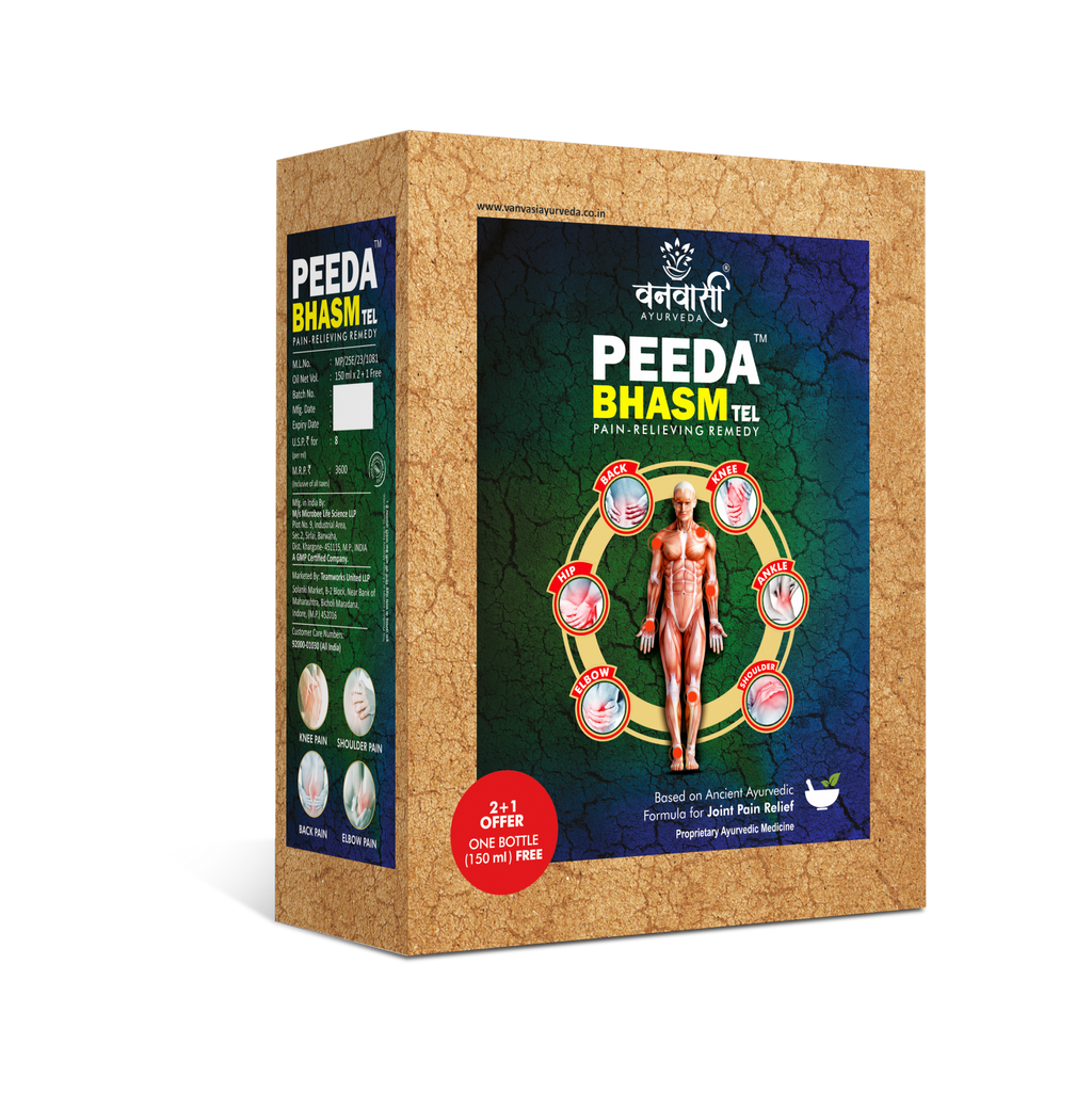 Peeda Bhasm Ayurvedic Pain Relief Oil for All Types of Joint Pain-Shoulders, Back & Knee